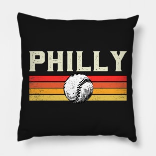 Philly Retro vintage Baseball Pillow