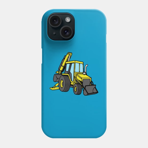 Construction Backhoe Loader Phone Case by KayBee Gift Shop