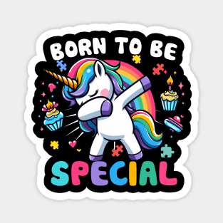 Unicorn Born To Be Special Autism Awareness Magnet