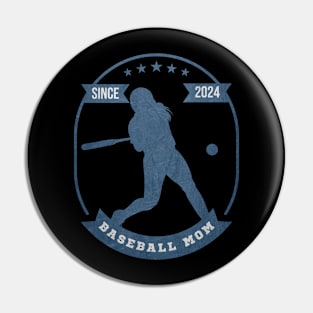 baseball mom since 2024 Pin