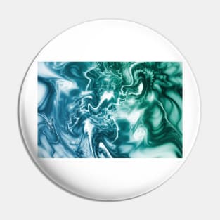 Teal marble Pin