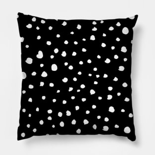 Dalmatian Dots, Dalmatian Spots, Black and White Pillow