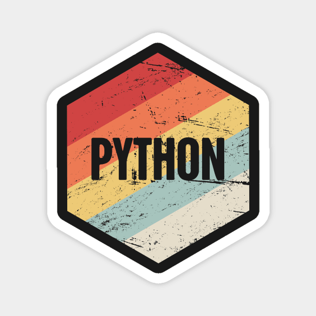 Retro Python Programming Icon Magnet by MeatMan