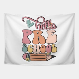 Hello Preschool Pencil Back to School Teacher Student Gift Tapestry