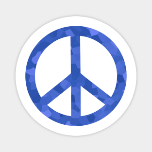 Peace Sign Blue Magnet