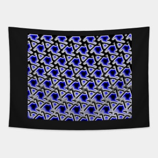 Neon triangle chainmail Tapestry