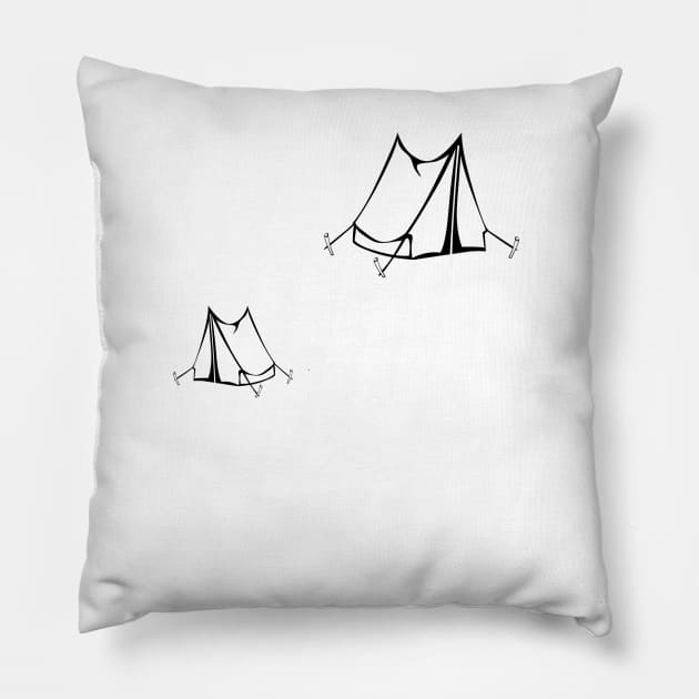 Going Camping It Will Be In Tents Pillow by RetroSalt