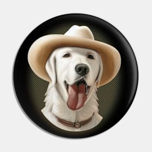 White Labrador Retriever Dog Pin