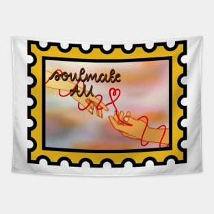 Soulmate AU Postage Stamp Tapestry