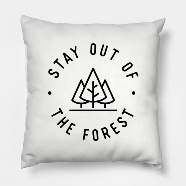 Stay Out of the Forest Pillow by stuffsarahmakes