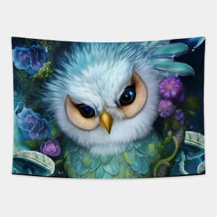 Cute Owl the Birds of the Night Tapestry