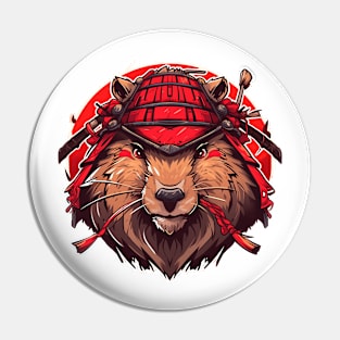 beaver samurai Pin