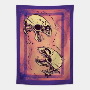 Acid Snake Skulls Tapestry