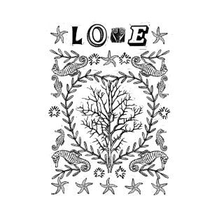 Love Collage (monochrome version) T-Shirt