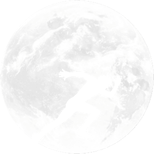 Runner Silhouette in Full Moon Magnet