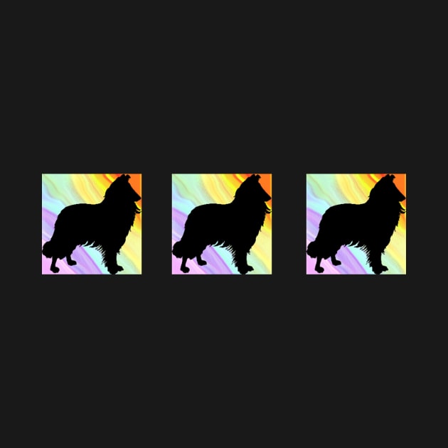 Colorful Collie Silhouettes by ArtistsQuest