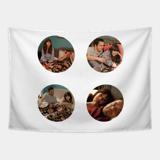 Nick and Jess Sticker Pack Tapestry by voidstickers