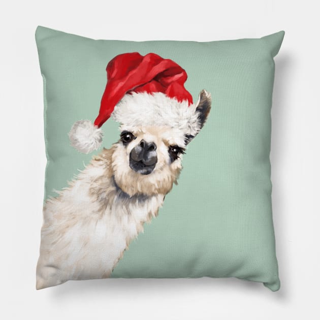 Christmas Sneaky Llama Pillow by bignosework