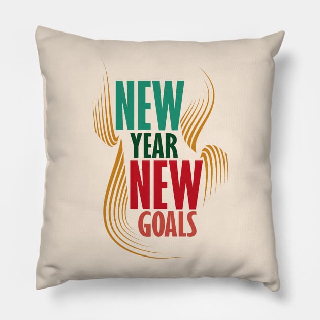 New Year New Goals!! Colorful Pillow by Day81