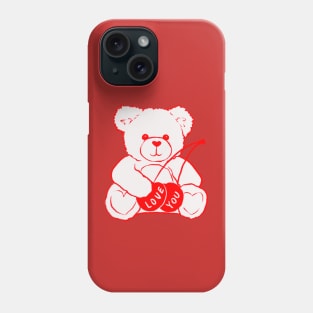 Cherry Valentines Teddy Bear Phone Case