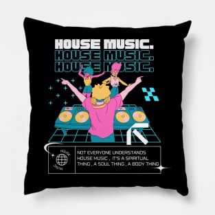 HOUSE MUSIC  - Dj Dancefloor (blue) Pillow