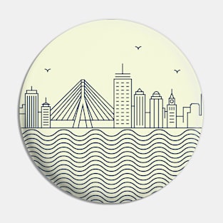 Boston Stamp Design Pin