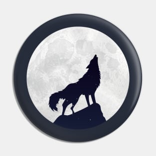 wolf howling to the moon Pin