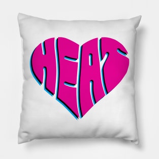 Heat basketball warp text Pillow