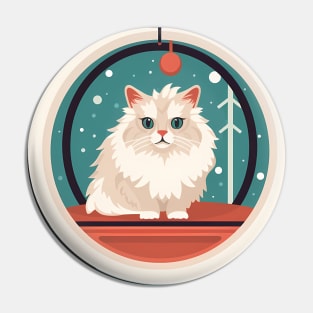 Siberian Cat Xmas Ornament, Love Cats Pin