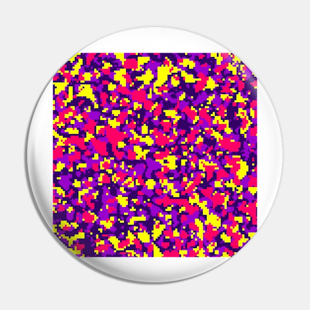 Colourful Camo pattern digital Camouflage Pin by Tshirtstory