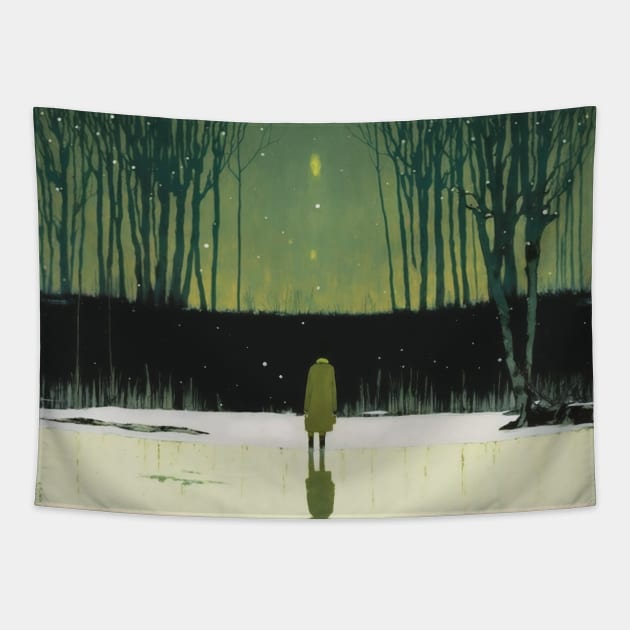 Eerie Woods Tapestry by Walter WhatsHisFace