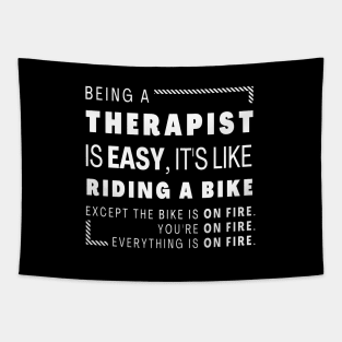 Therapist Easy Funny Tapestry