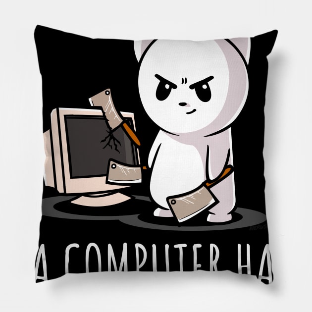 I'm A Computer Hacker Funny Cybersecurity Pillow by NerdShizzle