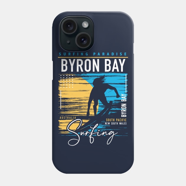 Vintage Byron Bay Surfing Graphic // Retro Surfing // Surfers Paradise // Surf Australia Phone Case by SLAG_Creative