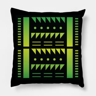“Dimensional Funk (2)” - V.6 Green - (Geometric Art) (Dimensions) - Doc Labs Pillow