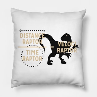 Distance Time Veloci Raptor Funny Dino Physics Pillow