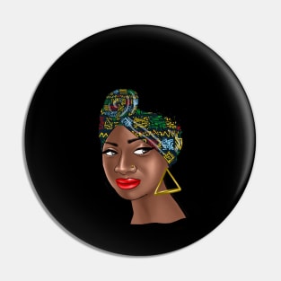 African woman with a beautiful headband Pin