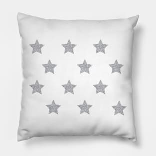 stars silver glitter pack Pillow