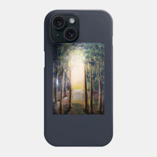 Landscape sunrise in forest Phone Case