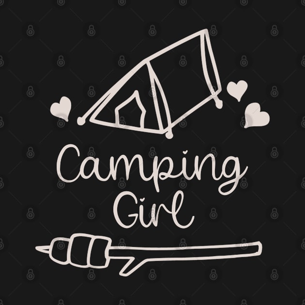 Camping Girl by tropicalteesshop