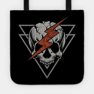 Electrify Your Style with our Badass Lightning Skull: Get it as a T-Shirt or Sticker or what you want! Tote