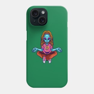 alien yoga Phone Case