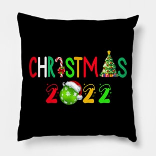 Christmas 2022 Pajama Family Matching Happy Holiday Xmas 2022 Gift Pillow