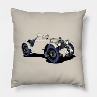 MG C-Type Vintage Racing Car Pillow