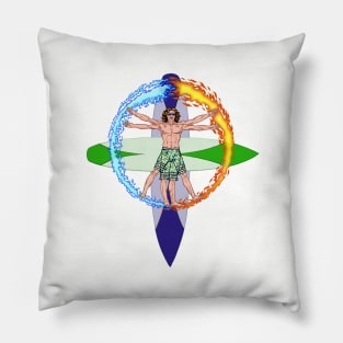 Surfer Da Vinci Pillow