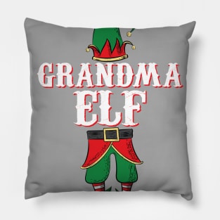 Grandma Elf - Matching Family Christmas graphic Pillow