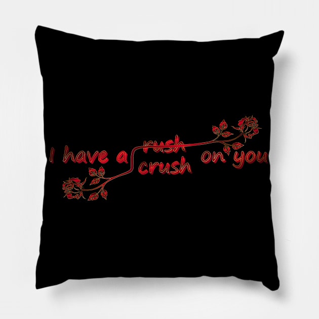 I have a crush on you, Love at First Sight Pillow by K0tK0tu