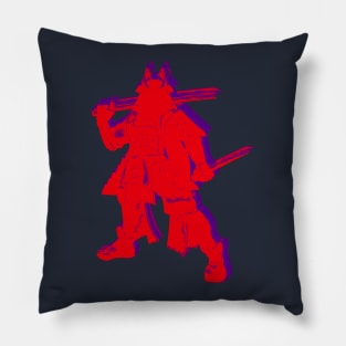 No Face Samurai RED Wave Pillow