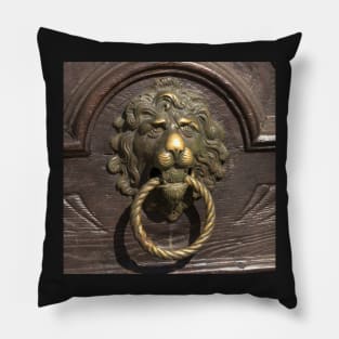 A Lion at the Door Pillow