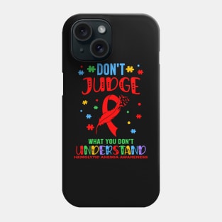 Hemolytic Anemia Awareness Warrior Red Ribbon Phone Case